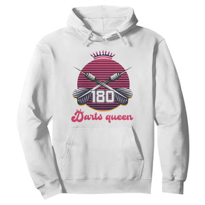 Darts Queen 180 Max Score Hoodie Funny Bullseye Shooter Gift TS12 White Print Your Wear