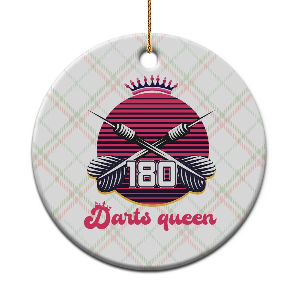 Darts Queen 180 Max Score Ceramic Ornament Funny Bullseye Shooter Gift TS12 1pc Christmas Plaid Print Your Wear