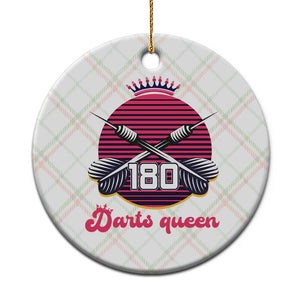 Darts Queen 180 Max Score Ceramic Ornament Funny Bullseye Shooter Gift TS12 1pc Christmas Plaid Print Your Wear