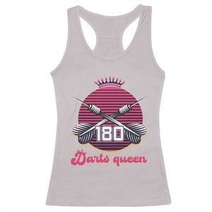 Darts Queen 180 Max Score Racerback Tank Top Funny Bullseye Shooter Gift TS12 Ice Gray Print Your Wear