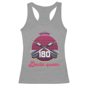 Darts Queen 180 Max Score Racerback Tank Top Funny Bullseye Shooter Gift TS12 Sport Gray Print Your Wear