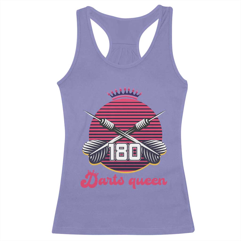 Darts Queen 180 Max Score Racerback Tank Top Funny Bullseye Shooter Gift TS12 Violet Print Your Wear