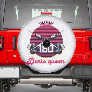 Darts Queen 180 Max Score Spare Tire Cover Funny Bullseye Shooter Gift TS12 White Print Your Wear
