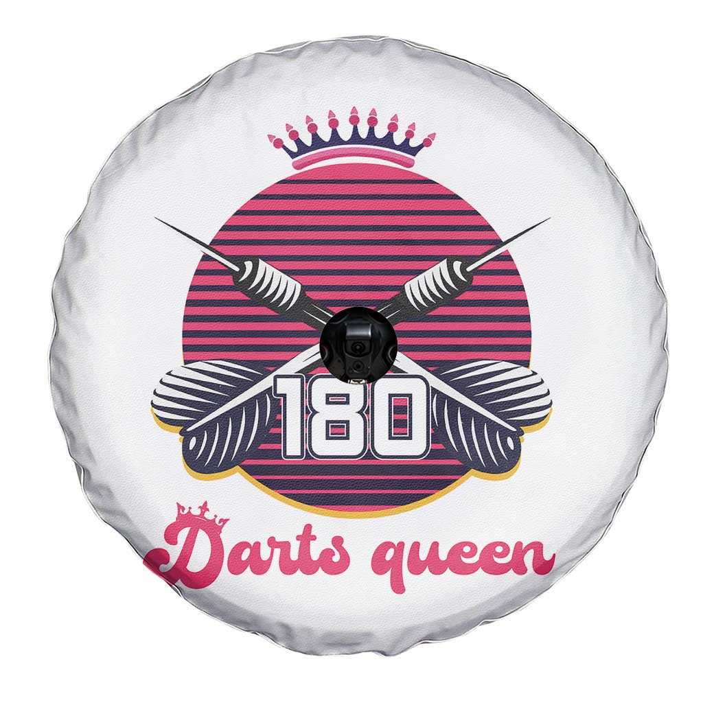 Darts Queen 180 Max Score Spare Tire Cover Funny Bullseye Shooter Gift TS12 Print Your Wear