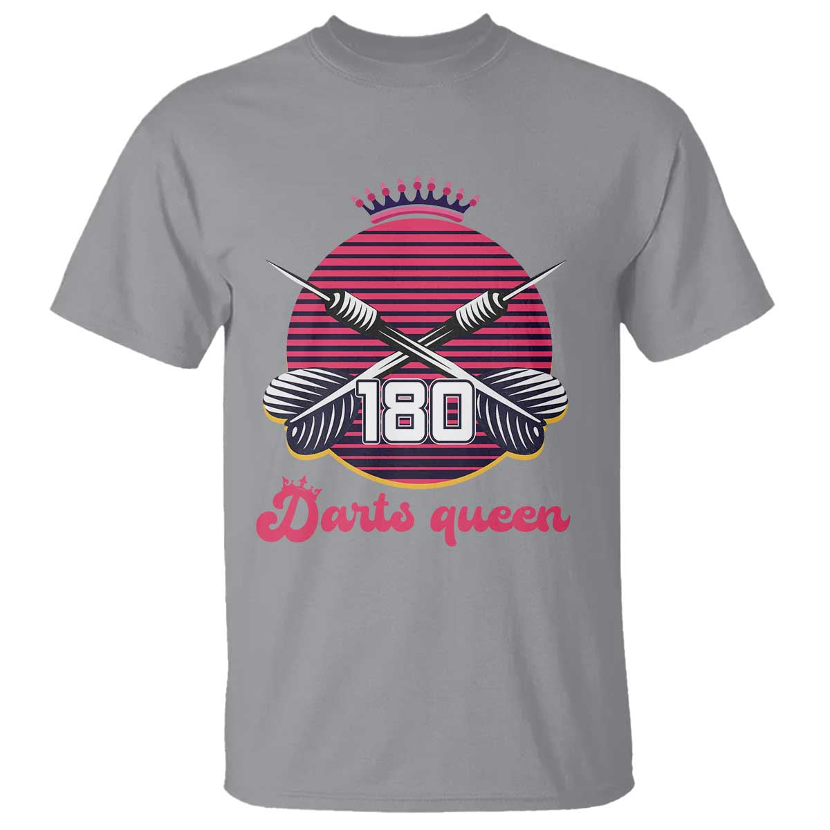 Darts Queen 180 Max Score T Shirt Funny Bullseye Shooter Gift TS12 Sport Gray Print Your Wear