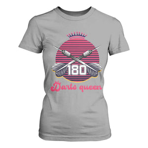 Darts Queen 180 Max Score T Shirt For Women Funny Bullseye Shooter Gift TS12 Sport Gray Print Your Wear