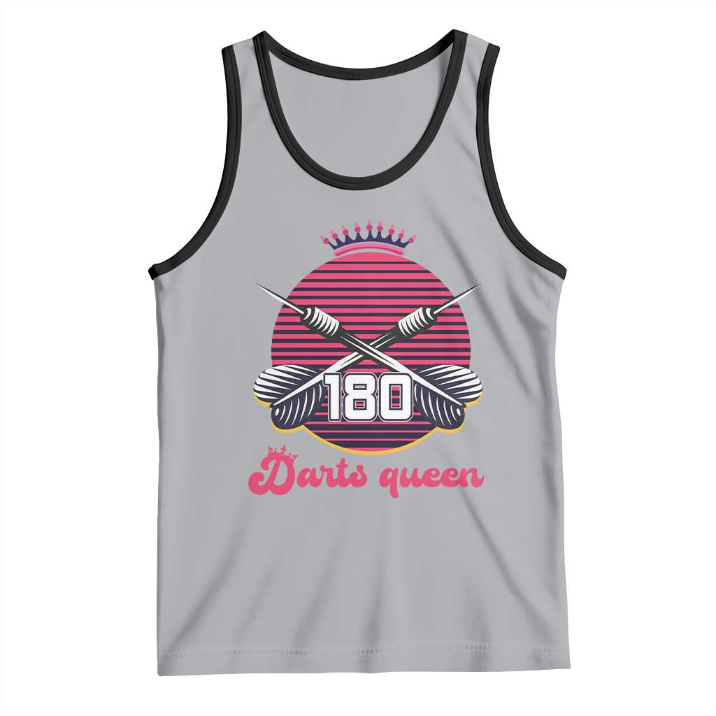Darts Queen 180 Max Score Tank Top Funny Bullseye Shooter Gift TS12 Athletic Heather Black Print Your Wear
