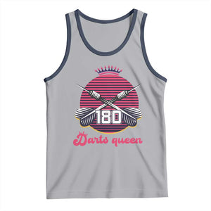 Darts Queen 180 Max Score Tank Top Funny Bullseye Shooter Gift TS12 Athletic Heather Navy Print Your Wear