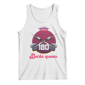 Darts Queen 180 Max Score Tank Top Funny Bullseye Shooter Gift TS12 White Print Your Wear