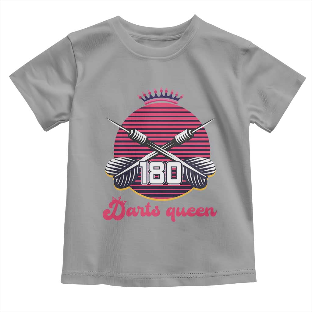 Darts Queen 180 Max Score Toddler T Shirt Funny Bullseye Shooter Gift TS12 Sport Gray Print Your Wear