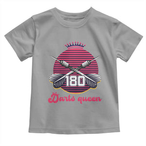 Darts Queen 180 Max Score Toddler T Shirt Funny Bullseye Shooter Gift TS12 Sport Gray Print Your Wear
