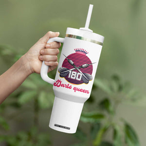 Darts Queen 180 Max Score Tumbler With Handle Funny Bullseye Shooter Gift TS12 Print Your Wear