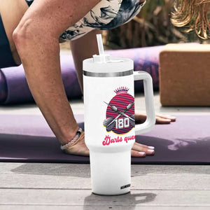 Darts Queen 180 Max Score Tumbler With Handle Funny Bullseye Shooter Gift TS12 Print Your Wear