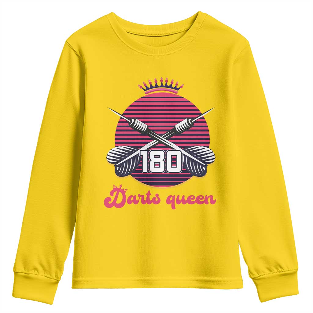 Darts Queen 180 Max Score Youth Sweatshirt Funny Bullseye Shooter Gift TS12 Daisy Print Your Wear