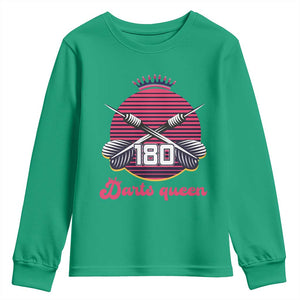 Darts Queen 180 Max Score Youth Sweatshirt Funny Bullseye Shooter Gift TS12 Irish Green Print Your Wear