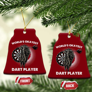 World's Okayest Dart Player Ceramic Ornament Funny Bullseye Shooter Gift TS12 Print Your Wear