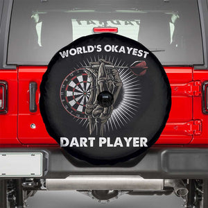 World's Okayest Dart Player Spare Tire Cover Funny Bullseye Shooter Gift TS12 Black Print Your Wear