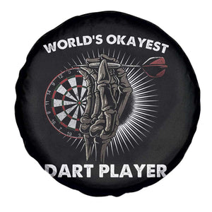 World's Okayest Dart Player Spare Tire Cover Funny Bullseye Shooter Gift TS12 Print Your Wear