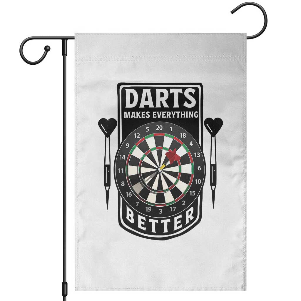 Darts Makes Everything Better Garden Flag Darts Lover Gift TS12 White Print Your Wear