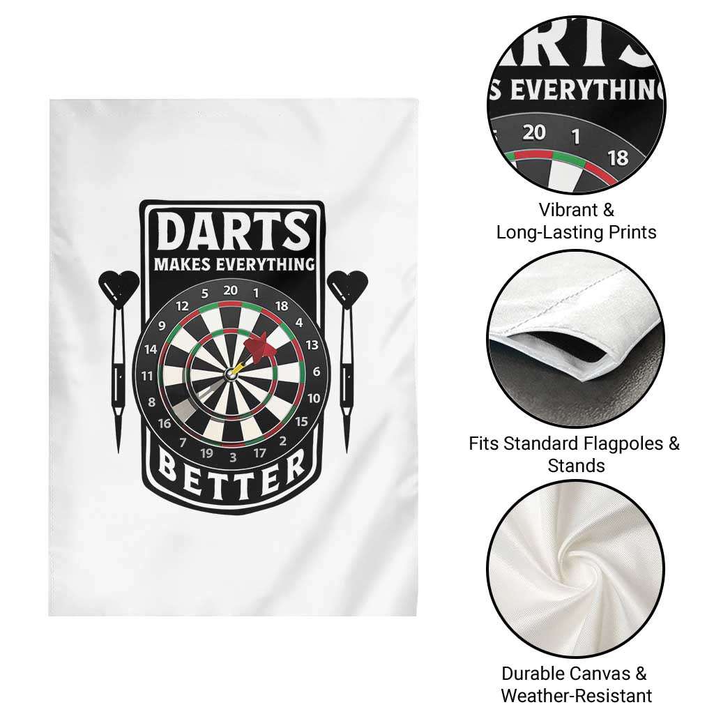 Darts Makes Everything Better Garden Flag Darts Lover Gift TS12 Print Your Wear