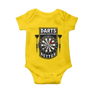 Darts Makes Everything Better Baby Onesie Darts Lover Gift TS12 Daisy Print Your Wear