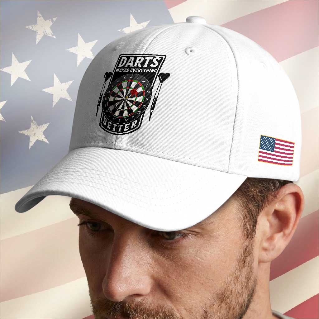 Darts Makes Everything Better Baseball Cap Darts Lover Gift TS12 Print Your Wear