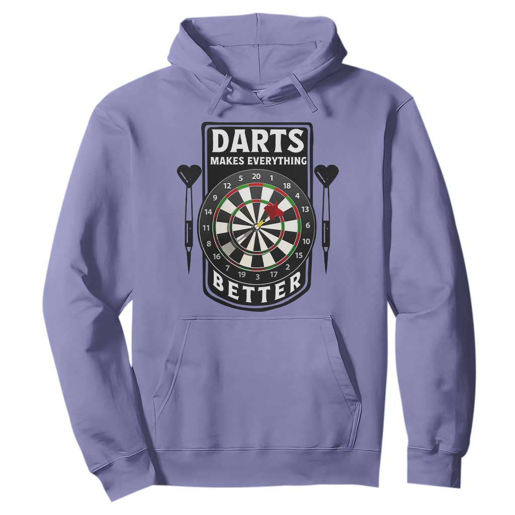 Darts Makes Everything Better Hoodie Darts Lover Gift TS12 Violet Print Your Wear