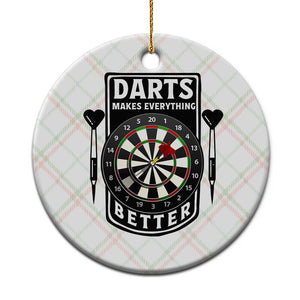 Darts Makes Everything Better Ceramic Ornament Darts Lover Gift TS12 1pc Christmas Plaid Print Your Wear