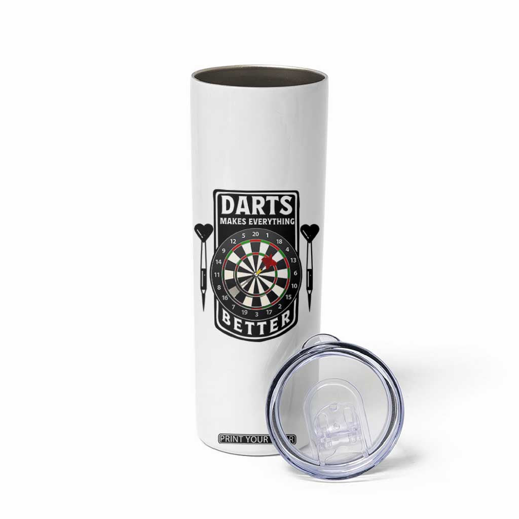 Darts Makes Everything Better Skinny Tumbler Darts Lover Gift TS12 Print Your Wear
