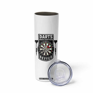Darts Makes Everything Better Skinny Tumbler Darts Lover Gift TS12 Print Your Wear