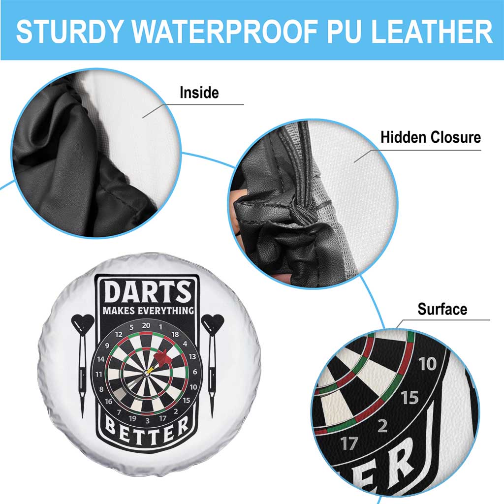 Darts Makes Everything Better Spare Tire Cover Darts Lover Gift TS12 Print Your Wear