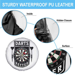 Darts Makes Everything Better Spare Tire Cover Darts Lover Gift TS12 Print Your Wear