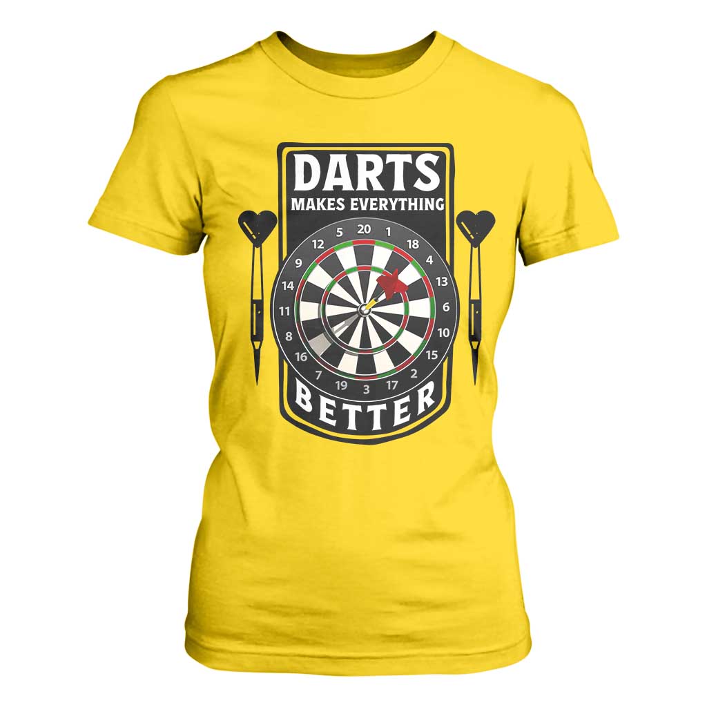 Darts Makes Everything Better T Shirt For Women Darts Lover Gift TS12 Daisy Print Your Wear