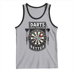 Darts Makes Everything Better Tank Top Darts Lover Gift TS12 Athletic Heather Black Print Your Wear