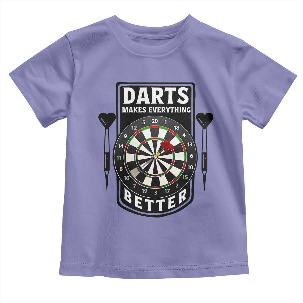 Darts Makes Everything Better Toddler T Shirt Darts Lover Gift TS12 Violet Print Your Wear