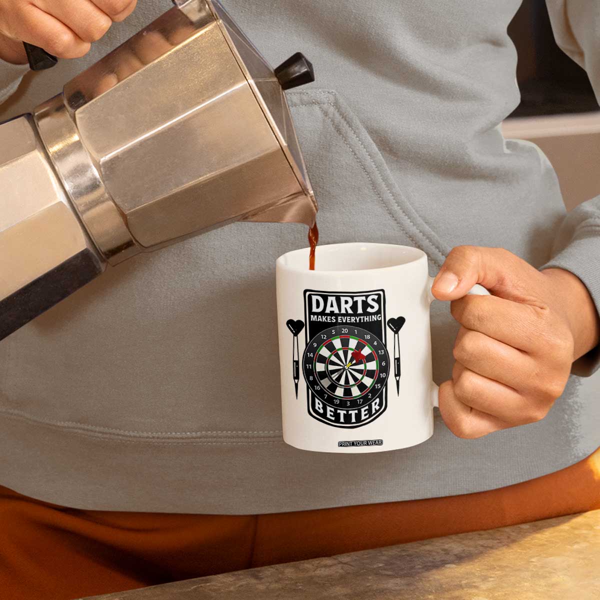 Darts Makes Everything Better Coffee Mug Darts Lover Gift TS12 Print Your Wear