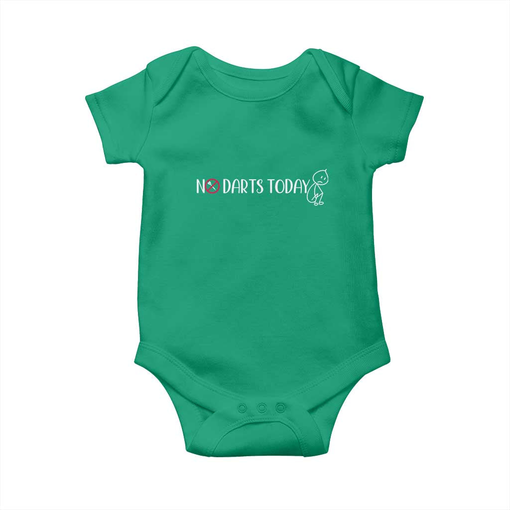No Dart Today Baby Onesie Funny Dart Player Gift TS12 Irish Green Print Your Wear