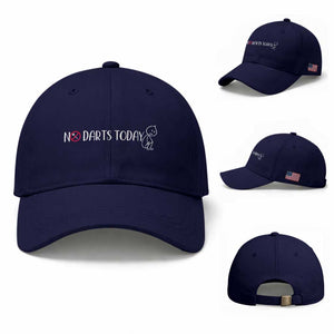 No Dart Today Baseball Cap Funny Dart Player Gift TS12 Baseball Cap Universal Fit Dark Blue Print Your Wear