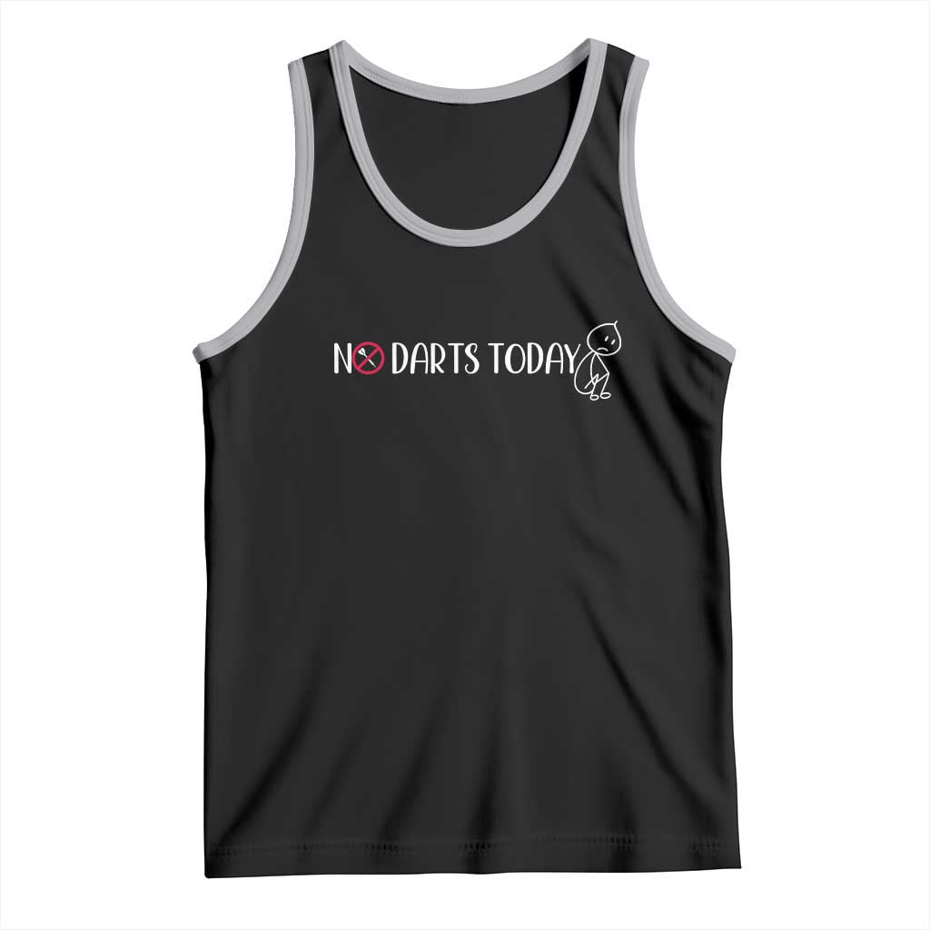 No Dart Today Tank Top Funny Dart Player Gift TS12 Black Athletic Heather Print Your Wear