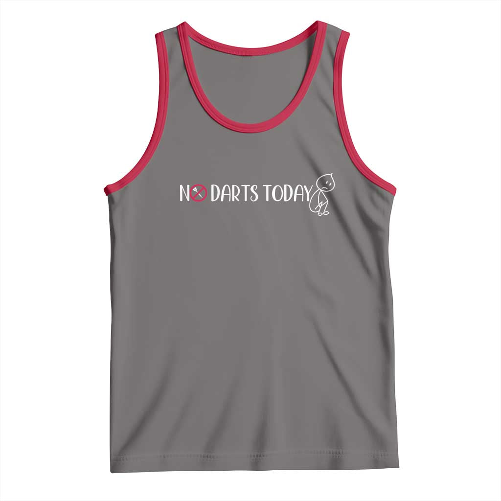 No Dart Today Tank Top Funny Dart Player Gift TS12 Deep Heather Red Print Your Wear