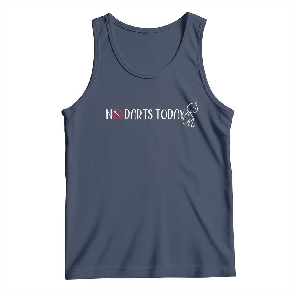 No Dart Today Tank Top Funny Dart Player Gift TS12 Navy Print Your Wear