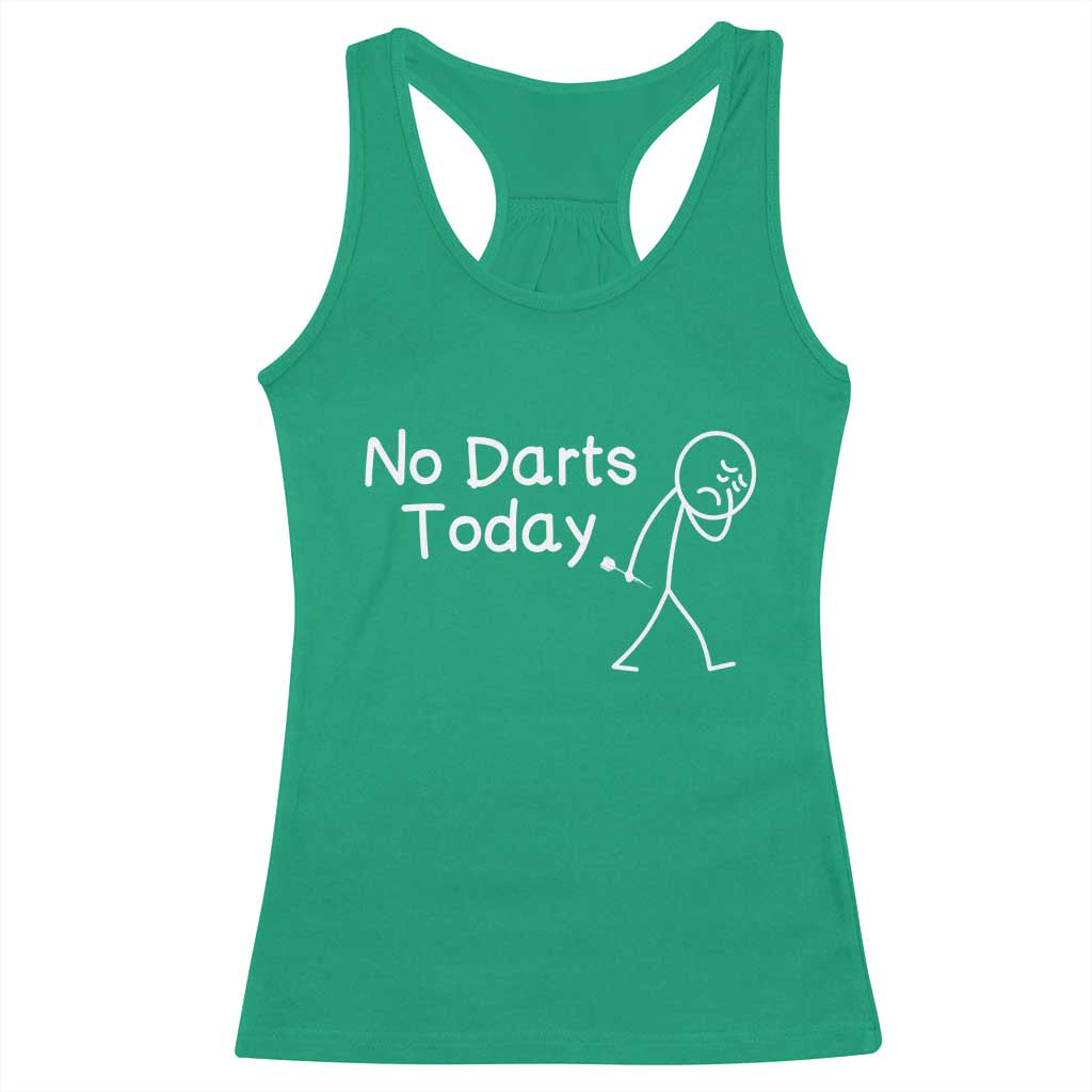 Funny No Dart Today Racerback Tank Top Darts Enthusiast Gift TS12 Irish Green Print Your Wear