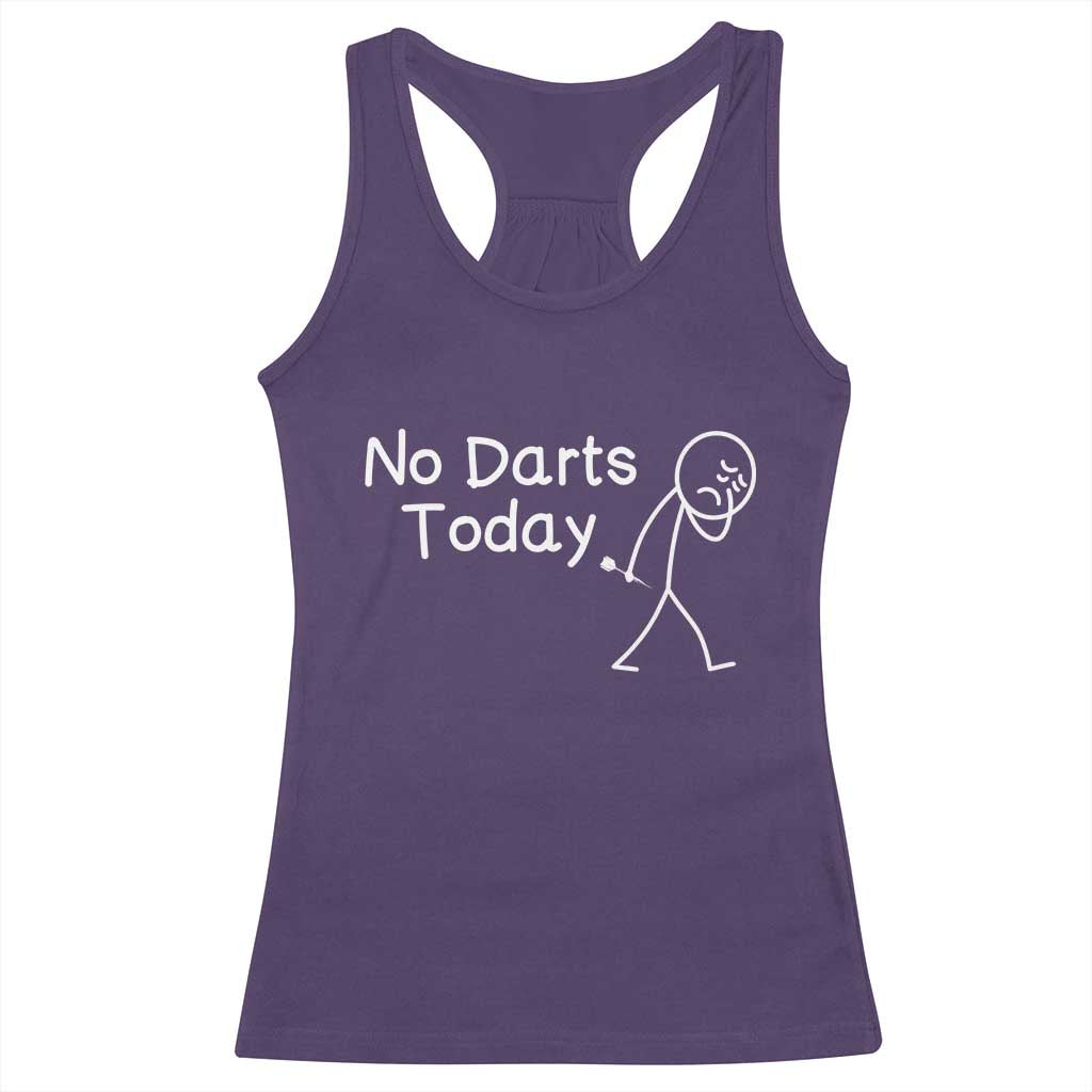 Funny No Dart Today Racerback Tank Top Darts Enthusiast Gift TS12 Purple Print Your Wear