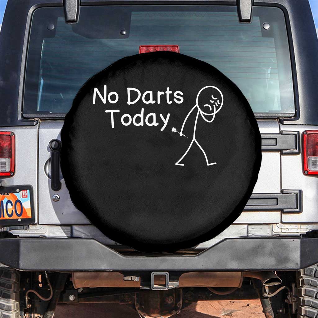 Funny No Dart Today Spare Tire Cover Darts Enthusiast Gift TS12 No hole Black Print Your Wear
