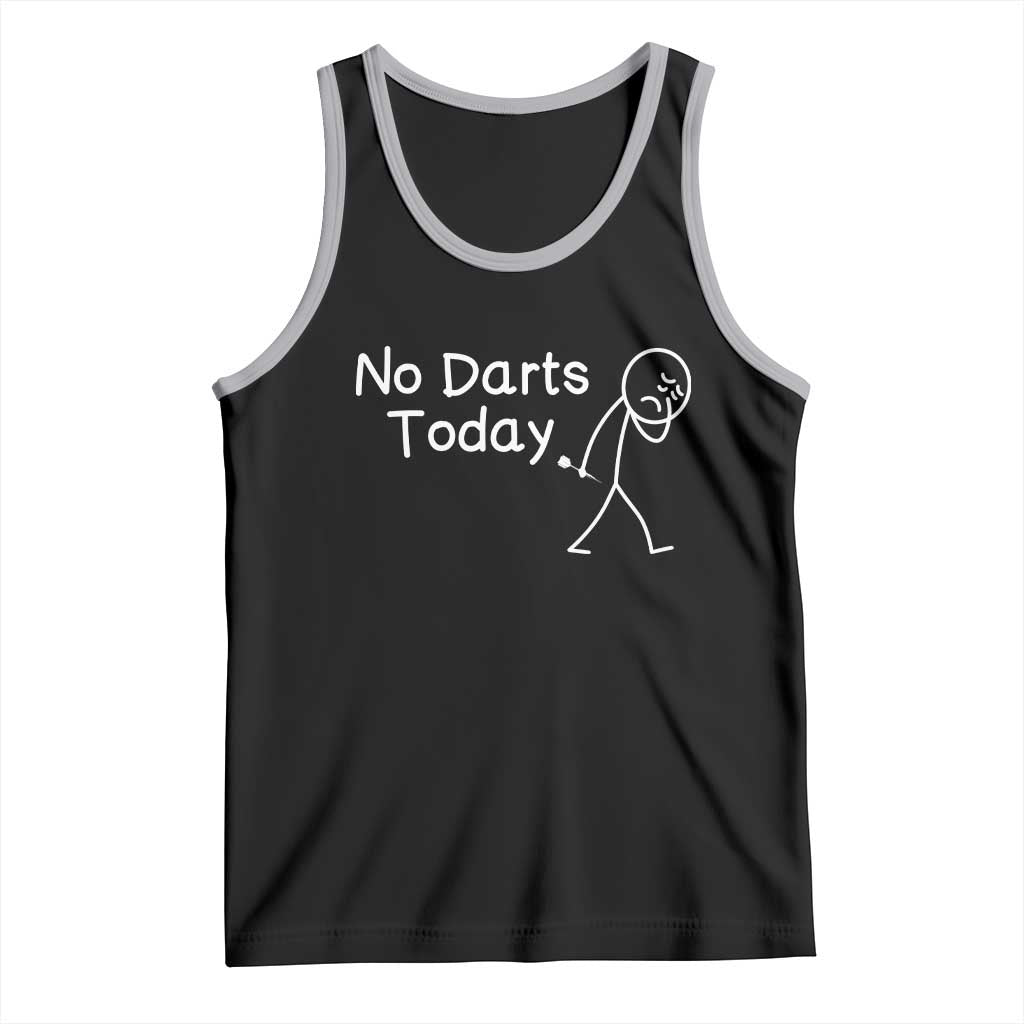Funny No Dart Today Tank Top Darts Enthusiast Gift TS12 Black Athletic Heather Print Your Wear