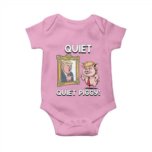 Resistance Movement Quiet Quiet Piggy Baby Onesie Funny Pig Political TS12 Light Pink Print Your Wear