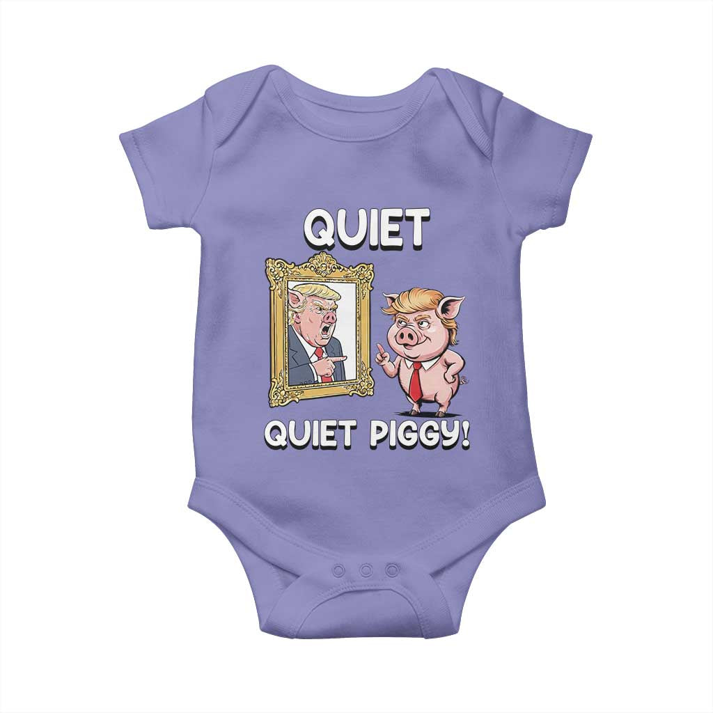 Resistance Movement Quiet Quiet Piggy Baby Onesie Funny Pig Political TS12 Violet Print Your Wear