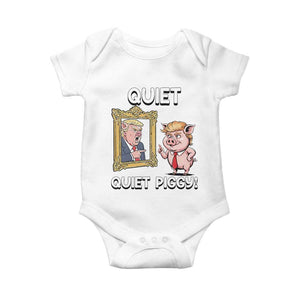 Resistance Movement Quiet Quiet Piggy Baby Onesie Funny Pig Political TS12 White Print Your Wear