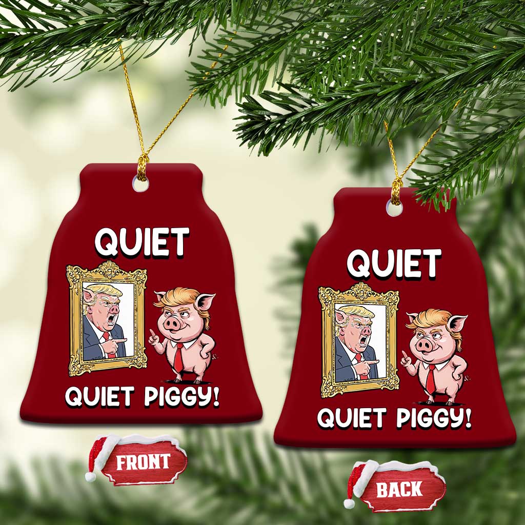 Resistance Movement Quiet Quiet Piggy Ceramic Ornament Funny Pig Political TS12 Print Your Wear