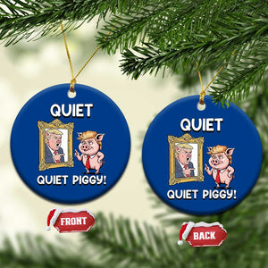 Resistance Movement Quiet Quiet Piggy Ceramic Ornament Funny Pig Political TS12 1pc Blue Print Your Wear